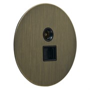 Розетка ТВ+компьютерная RJ45, бронза, Salvador, EU030108