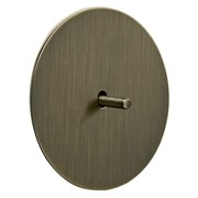 Выключатель 1-тумблерный, проходной, бронза, Salvador, EU030103B01