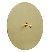 Выключатель 1-тумблерный, перекрестный, золото, Salvador, EU040104A03