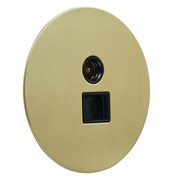 Розетка ТВ+компьютерная RJ45, золото, Salvador, EU040108