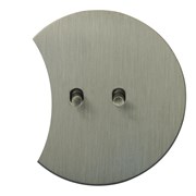 2х клавишный выключатель проходной, никель, Salvador, EU010201A02