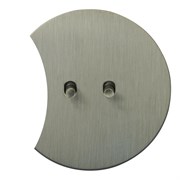 2х клавишный выключатель проходной, никель, Salvador, EU010201B02