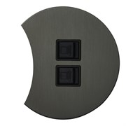 Двойная комп. розетка RJ45, антрацит, Salvador, EU020207