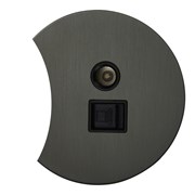 Розетка ТВ+компьютерная RJ45, антрацит, Salvador, EU020208