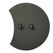 2х клавишный выключатель проходной, антрацит, Salvador, EU020202B02