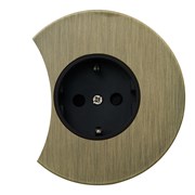 Розетка силовая 220В, бронза, Salvador, EU030211