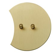 2х клавишный выключатель проходной, золото, Salvador, EU040204B02