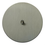 Выключатель 1-тумблерный, проходной, никель, Salvador, EU010101A01