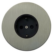 Розетка силовая 220В, никель, Salvador, EU010111