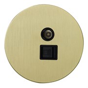 Розетка ТВ+компьютерная RJ45, золото, Salvador, EU040108