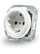 Розетка керамическая встраиваемая белая, Edisel Presto, 3596353136