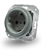 Розетка керамическая встраиваемая серая, Edisel Presto, 3596358602