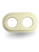 Рамка 2-местная керамическая слоновая кость для скрытой установки, Edisel Presto, 3596445987