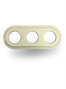 Рамка 3-местная керамическая слоновая кость для скрытой установки, Edisel Presto, 3596451852