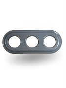 Рамка 3-местная керамическая серая для скрытой установки, Edisel Presto, 3596807435