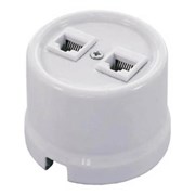 Розетка Интернет цвет белый, Retrika RS-INT-01