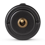 Переключатель (проходной) ретро тумблерный 1 кл. Черный "Антрацит" VINTAGE-BRASS 30302-9
