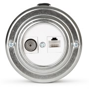 Розетка информационная RJ45+TV (CAT.5E), Сталь, белая вставка, VINTAGE-BRASS 40401-8