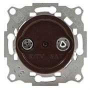 Розетка TV/R-SAT, Коричневый матовый, Bironi, Шедель "Бриз", B3-304-22M