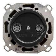 Розетка TV/R-SAT, Черный матовый, Bironi, Шедель "Бриз", B3-304-23M