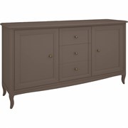 Комод широкий 3 ящика и 2 распашных фасада М403Q коричневый, Алетан