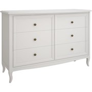 Комод 6 ящиков BR406W White, Алетан