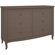 Комод 6 ящиков М406Q коричневый, Алетан