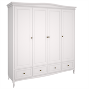 Шкаф 4 двери М804W белый, Алетан