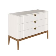 Комод 3 ящика BR401W White, Алетан