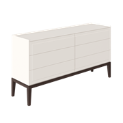 Комод 6 ящиков MRS406W Белый, Алетан