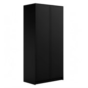 Двухдверный платяной шкаф MRS802BL Черный, Алетан