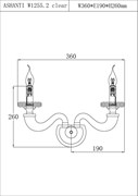 Бра Lucia Tucci Ashanti W1255.2 clear