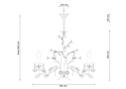 Подвесная люстра Lucia Tucci Fiori di rose 1770.6