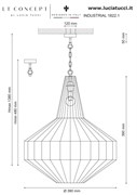 Подвесная люстра Lucia Tucci INDUSTRIAL 1822.1