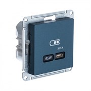 Изумруд USB Розетка тип-C 65W высокоскор.заряд. QC, PD, мех. Systeme Electric AtlasDesign ATN000827