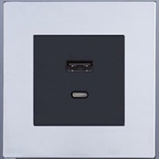 Розетка USB/C внутр. монтажа Toledo (хром)