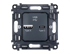 VM177 Механизм розетки 2USB A+C 20W (быстрая зарядка) QUANT, AMBRELLA VOLT, VM177