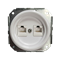 Механизм ретро розетки интернет, керамика, белый, Colony, Retrika B01-01 - фото 110350