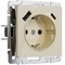 Розетка с заземлением, шторками и USB тип A+C (айвори акрил), Werkel, W1171743 - фото 112427
