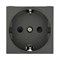 Розетка с з/к с защитными шторками черный LK45 LK STUDIO 851408