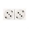 Розетка двойная с з/к с защитными шторками LK45 LK STUDIO 851704