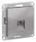 Алюминий Розетка телефонная RJ11, механизм Systeme Electric AtlasDesign ATN000381 - фото 74647