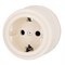 Розетка с заземляющим контактом, Песочное золото, Bironi, B1-101-04