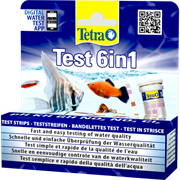 Тест для аквариумной воды Tetra TestStrips 6 in1 /GH, KH, NO2, NO3, PH+Cl2/ 25 полосок.